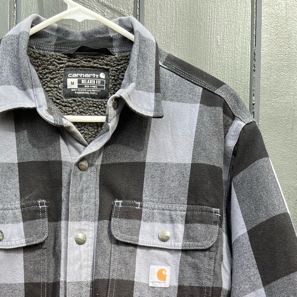 Carhartt Jacket - Blue & Gray Relaxed Fit Mens Medium